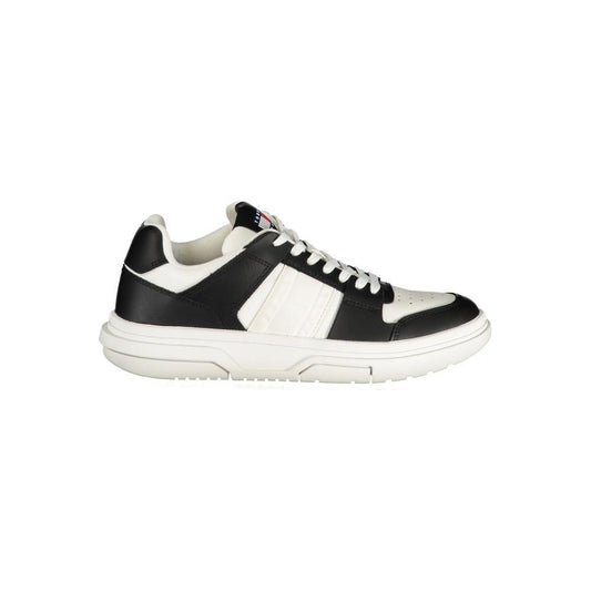 Tommy Hilfiger Black Leather Women Sneaker Tommy Hilfiger Light Gray