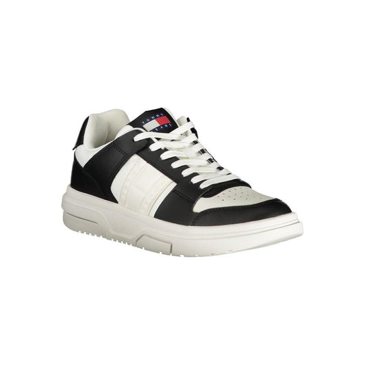 Tommy Hilfiger Black Leather Women Sneaker Tommy Hilfiger Dark Slate Gray