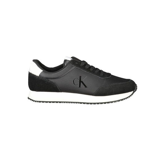 Calvin Klein Black Polyester Men Sneaker Calvin Klein Dark Slate Gray