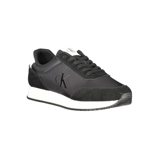 Calvin Klein Black Polyester Men Sneaker Calvin Klein Dark Slate Gray