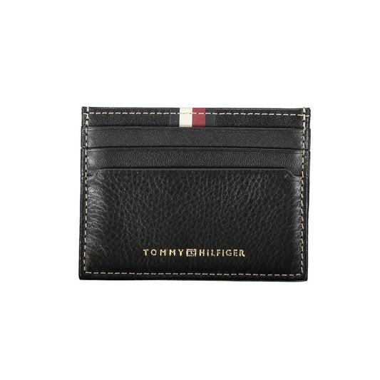 Tommy Hilfiger Black Leather Men Wallet Tommy Hilfiger Dark Slate Gray
