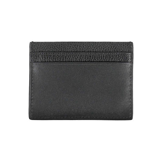 Calvin Klein Elegant Leather Card Holder in Timeless Black Calvin Klein Dark Slate Gray