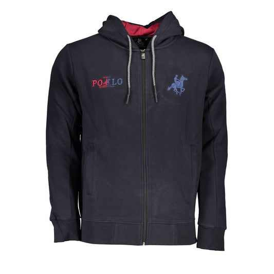 U.S. Grand Polo Chic Blue Hooded Fleece Sweatshirt U.S. Grand Polo Dark Slate Gray