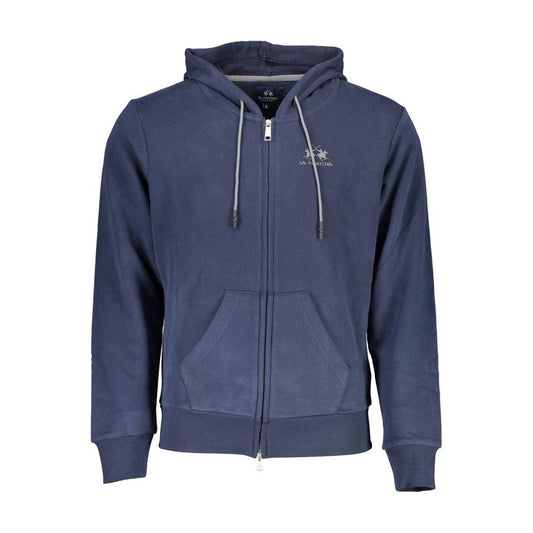 La Martina Blue Cotton Men Sweater La Martina Dark Slate Gray