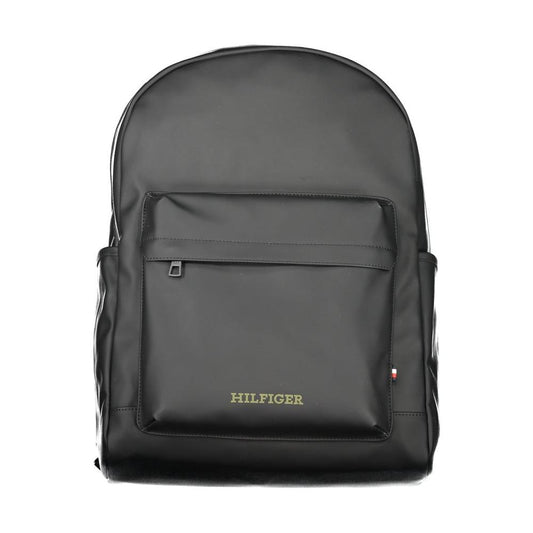 Tommy Hilfiger Black Polyester Backpack Tommy Hilfiger Dim Gray