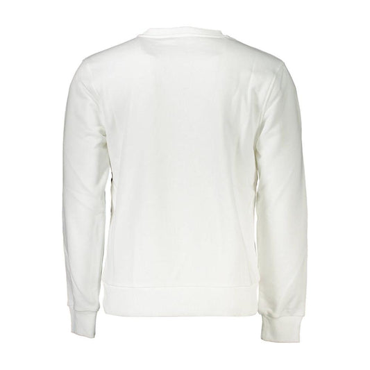 Cavalli Class White Cotton Men Sweater Cavalli Class Beige