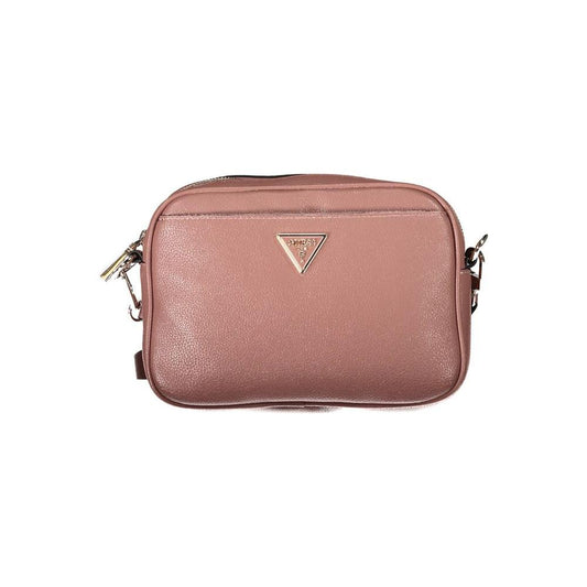 Guess Jeans Pink Polyethylene Handbag Guess Jeans Rosy Brown