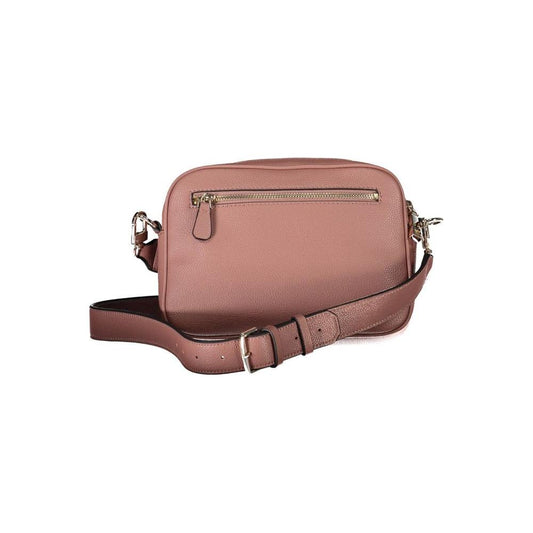 Guess Jeans Pink Polyethylene Handbag Guess Jeans Rosy Brown