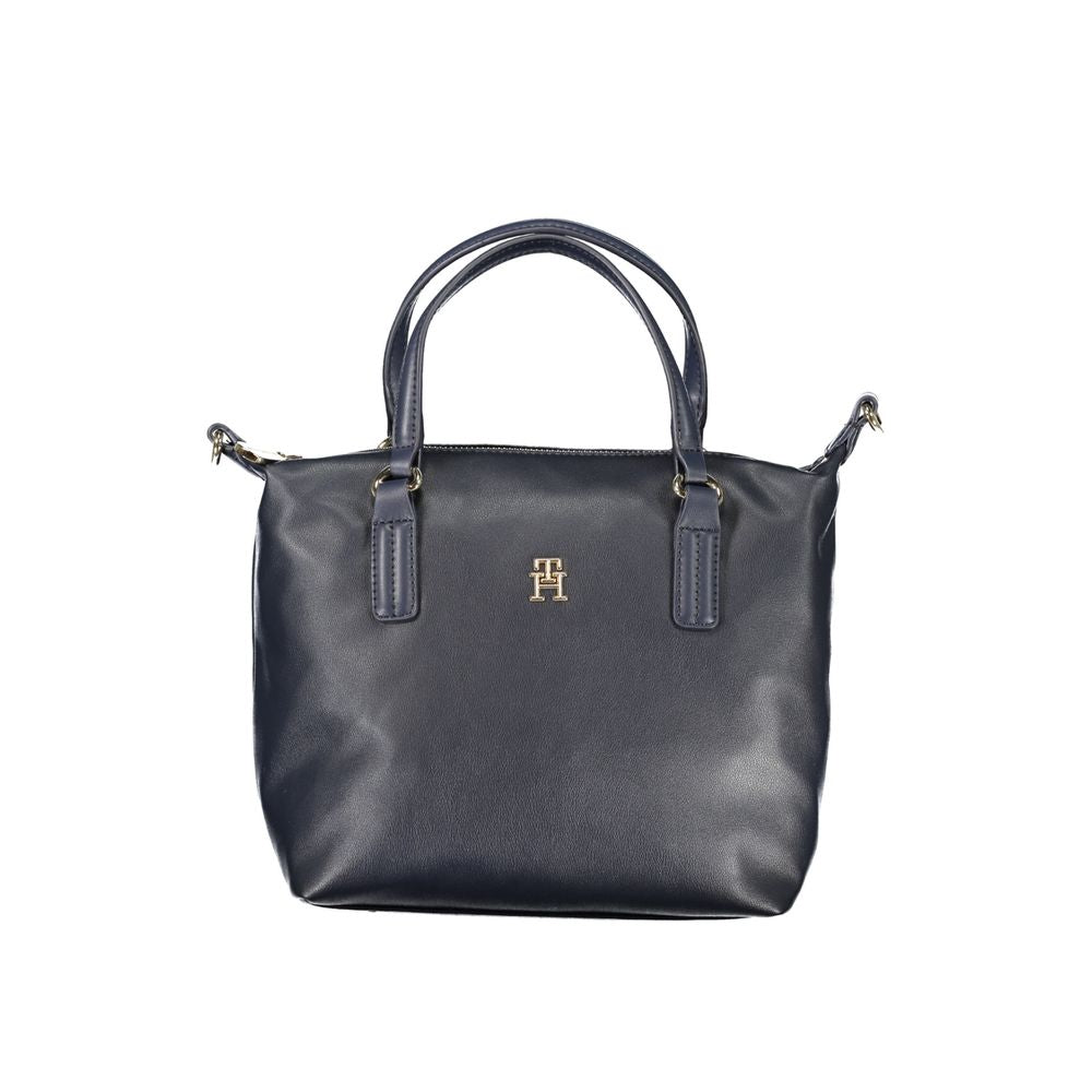 Front view with bag zipped and handles upright.