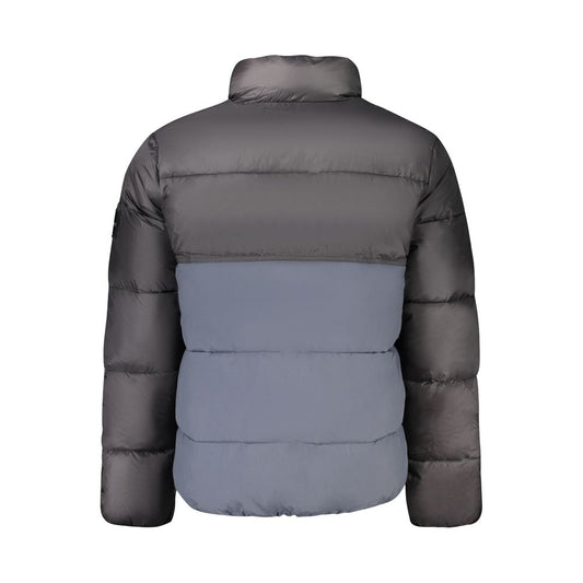Calvin Klein Blue Polyester Men Jacket Calvin Klein Dim Gray