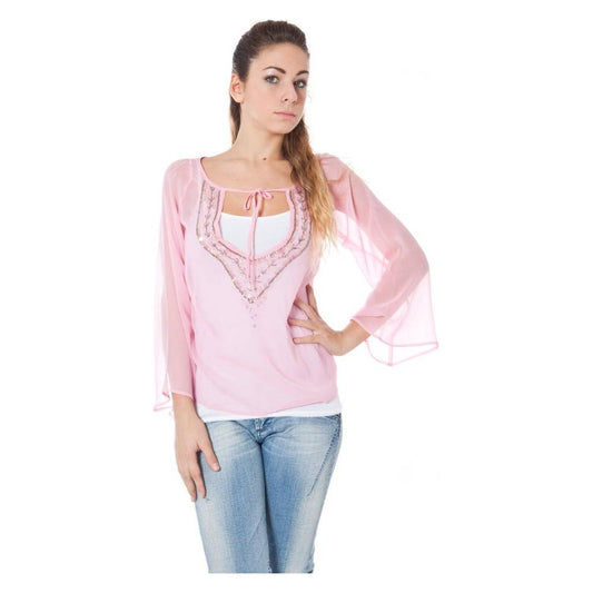 Phard Pink Silk Tops & T-Shirt Phard Thistle
