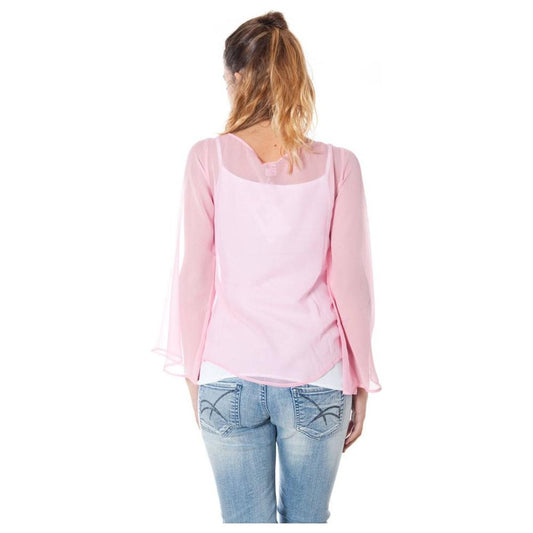 Phard Pink Silk Tops & T-Shirt Phard Light Gray