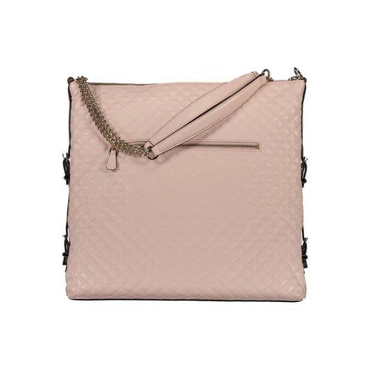 Guess Jeans Pink Polyethylene Women Handbag Guess Jeans Tan