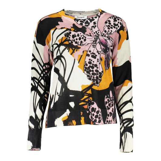 Desigual Pink Linen Sweater Desigual Black