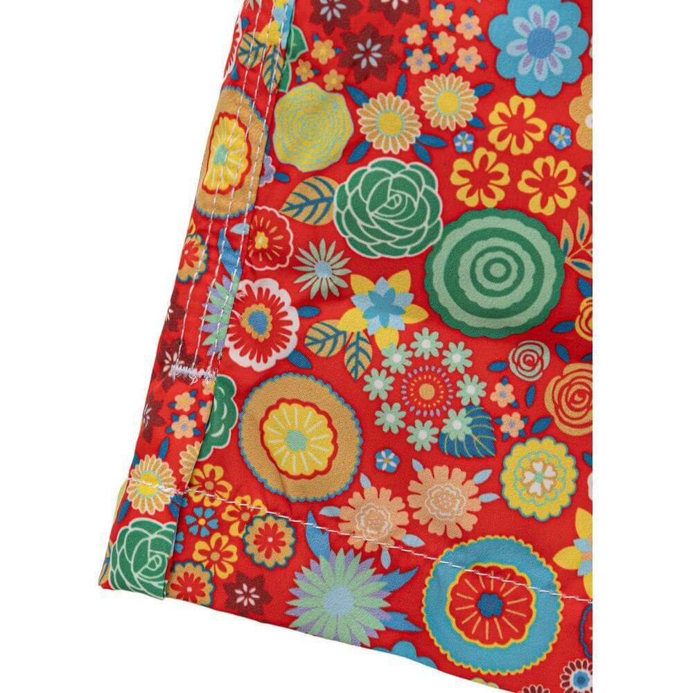 Isaia Red Polyester Swim Shorts