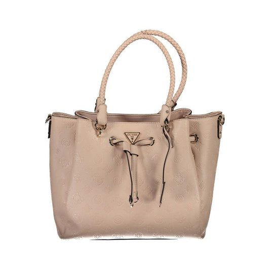 Guess Jeans Pink Polyethylene Women Handbag Guess Jeans Rosy Brown
