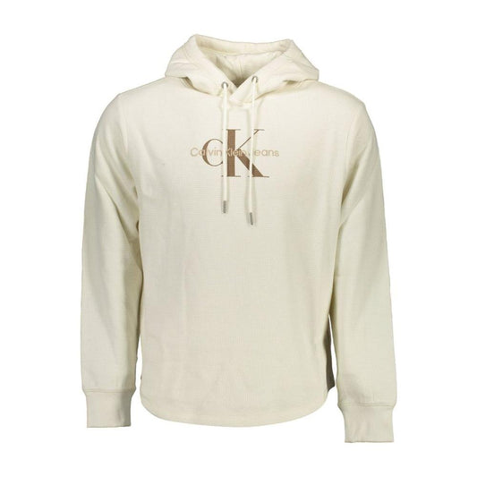 Calvin Klein White Cotton Men Sweater Calvin Klein Light Gray
