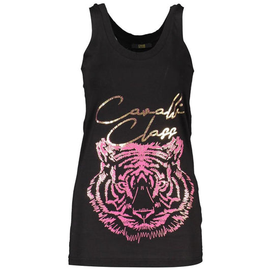 Cavalli Class Black Cotton Women Top Cavalli Class Dark Slate Gray