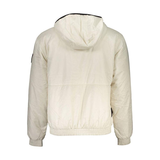 Calvin Klein Beige Polyester Men Jacket Calvin Klein Light Gray