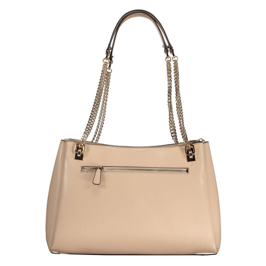 Guess Jeans Beige Polyethylene Handbag Guess Jeans Tan