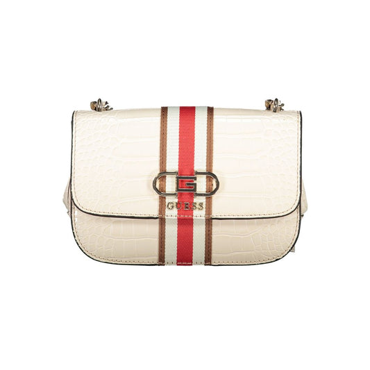 Guess Jeans Beige Polyethylene Handbag Guess Jeans Antique White