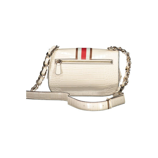 Guess Jeans Beige Polyethylene Handbag Guess Jeans Light Gray