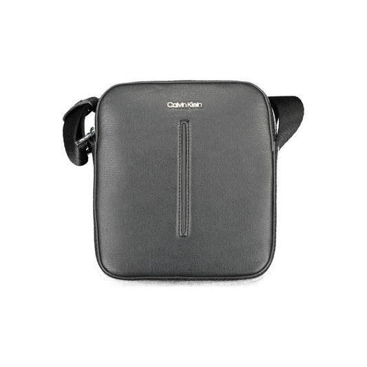 Calvin Klein Black Polyester Men Shoulder Bag Calvin Klein Dim Gray