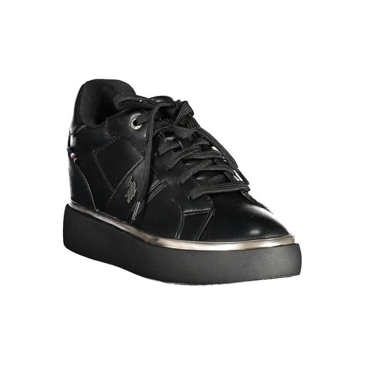 U.S. POLO ASSN. Black Polyester Women Sneaker U.S. POLO ASSN. Dark Slate Gray
