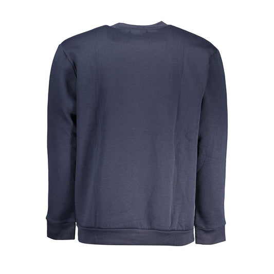 Cavalli Class Elegant Crew Neck Fleece Sweatshirt in Blue Cavalli Class Dark Slate Gray