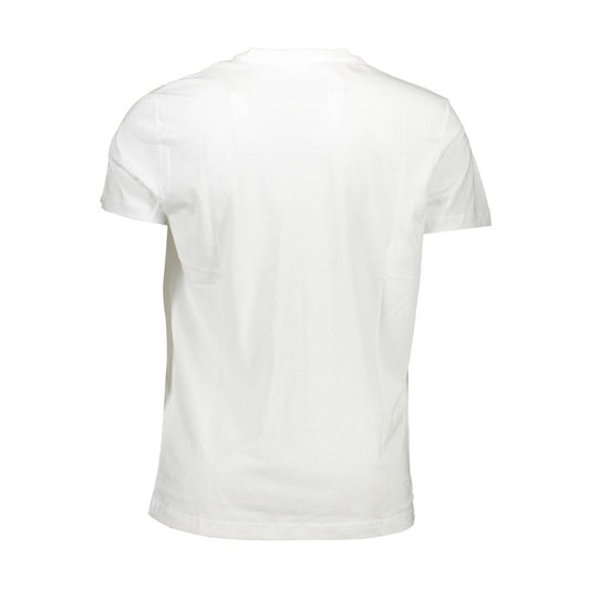 Diesel White Cotton Men T-Shirt Diesel Beige