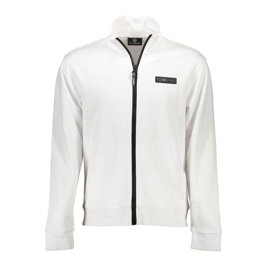 Plein Sport White Cotton Men Sweater Plein Sport Lavender