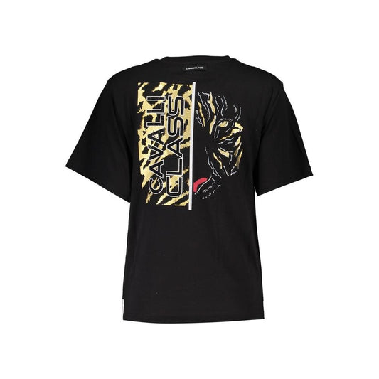 Cavalli Class Black Cotton Women T-Shirt Cavalli Class Black