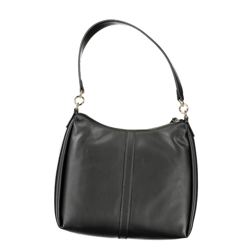 Front view with bag zipped and handles upright.