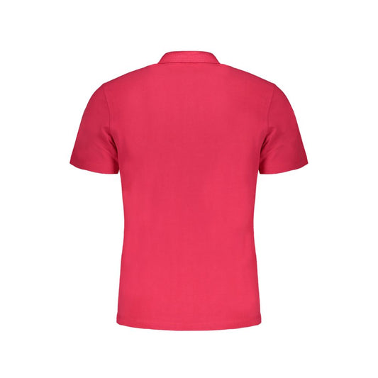 Napapijri Pink Cotton Polo Shirt Napapijri Maroon