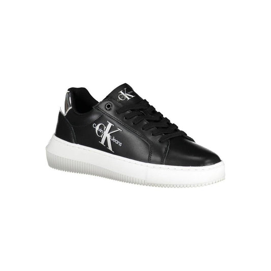 Calvin Klein Black Leather Women Sneaker Calvin Klein Dark Slate Gray