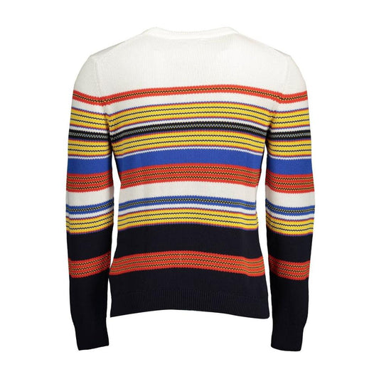 Gant Blue Cotton Men Sweater Gant Light Gray