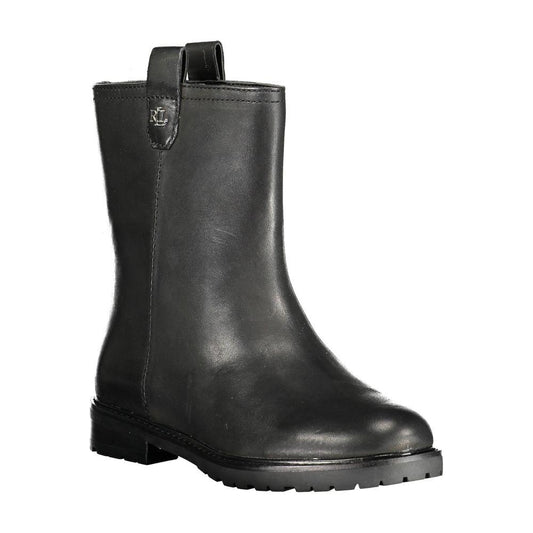 Ralph Lauren Black Polyester Boot Ralph Lauren Dark Slate Gray