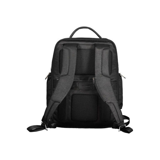 Piquadro Black Recycled Polyethylene Men Backpack Piquadro Dark Slate Gray