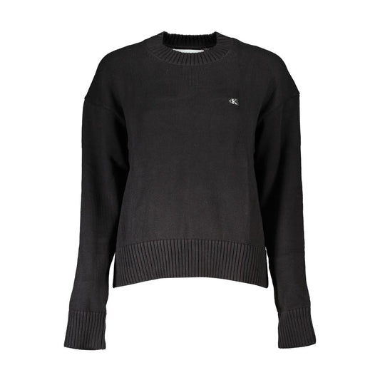 Calvin Klein Elegant Long Sleeve Crew Neck Sweater Calvin Klein Dark Slate Gray