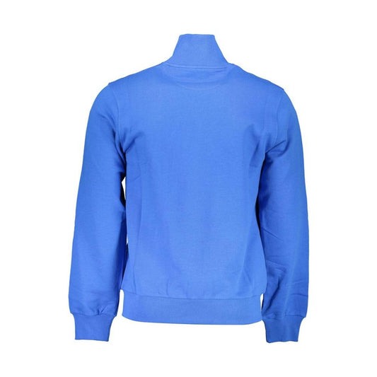 La Martina Blue Cotton Men Sweater La Martina Cornflower Blue