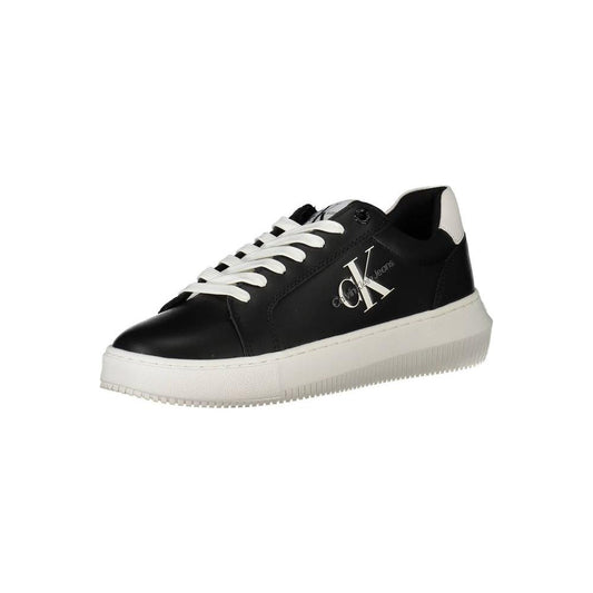 Calvin Klein Black Leather Women Sneaker Calvin Klein Light Gray