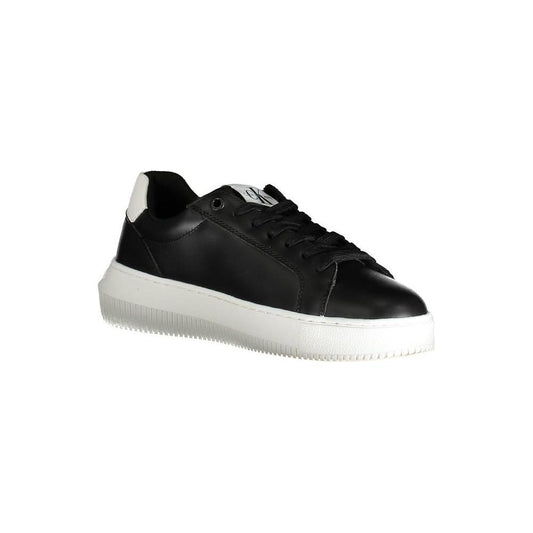 Calvin Klein Black Leather Women Sneaker Calvin Klein Black