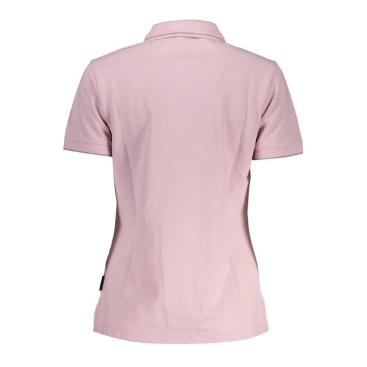 Napapijri Pink Cotton Women Polo Shirt Napapijri Thistle
