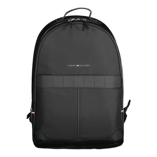 Tommy Hilfiger Black Polyester Men Backpack Tommy Hilfiger Dark Slate Gray