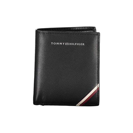 Tommy Hilfiger Black Leather Men Wallet Tommy Hilfiger Dark Slate Gray