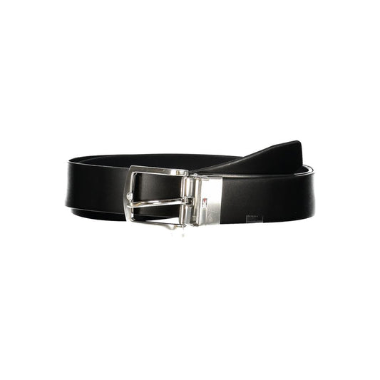 Tommy Hilfiger Blue Leather Men Belt Tommy Hilfiger Black