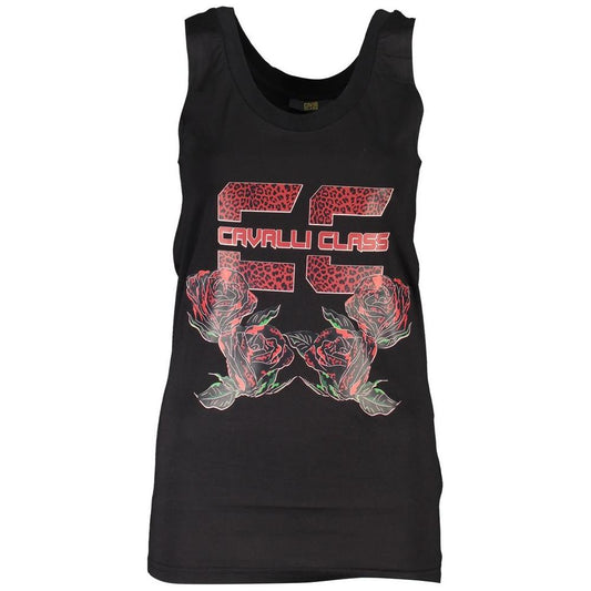 Cavalli Class Black Cotton Women Top Cavalli Class Dark Slate Gray