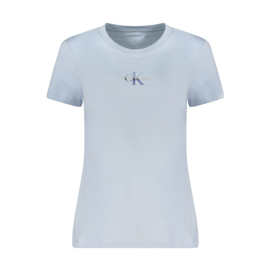Calvin Klein Light Blue Cotton Tops & T-Shirt