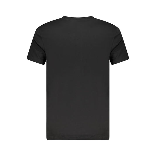 Cavalli Class Black Cotton Men T-Shirt Cavalli Class Dark Slate Gray
