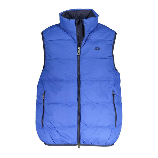 La Martina Blue Polyamide Men Jacket La Martina Royal Blue